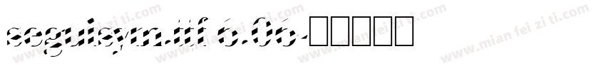 seguisym.ttf 6.06字体转换